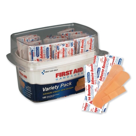 Physicianscare First Aid Bandages, Assorted, 150 Pieces/Kit 90095
